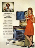 Vintage ad for kitchen appliance - oven